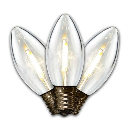 Holiday Bright Lights Holiday Bright Lights 9009331 Smooth Filament LED C9 Christmas Light Bulbs; Pure White 9009331